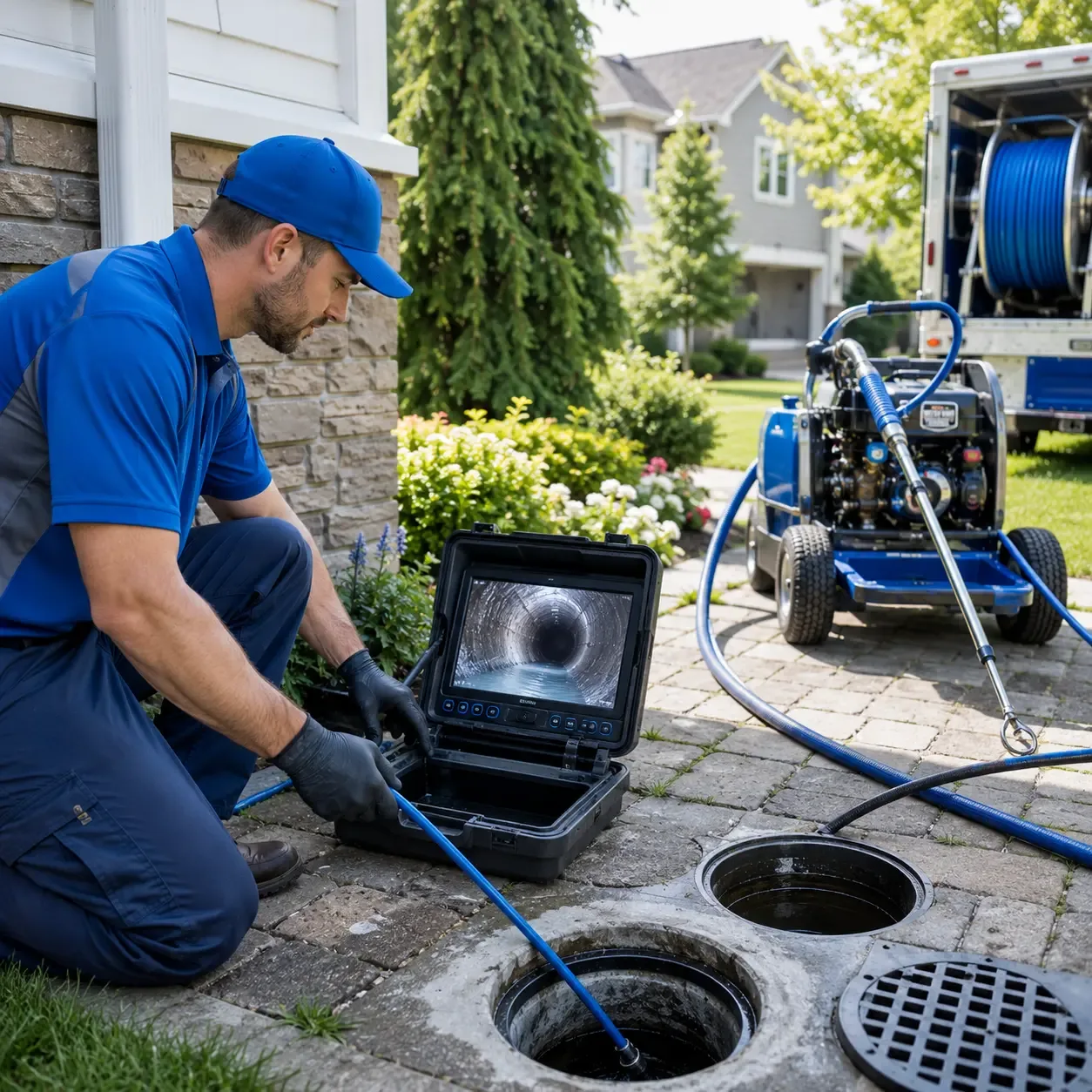 Outdoor drain cleaning professionals serving De Mossville, KY